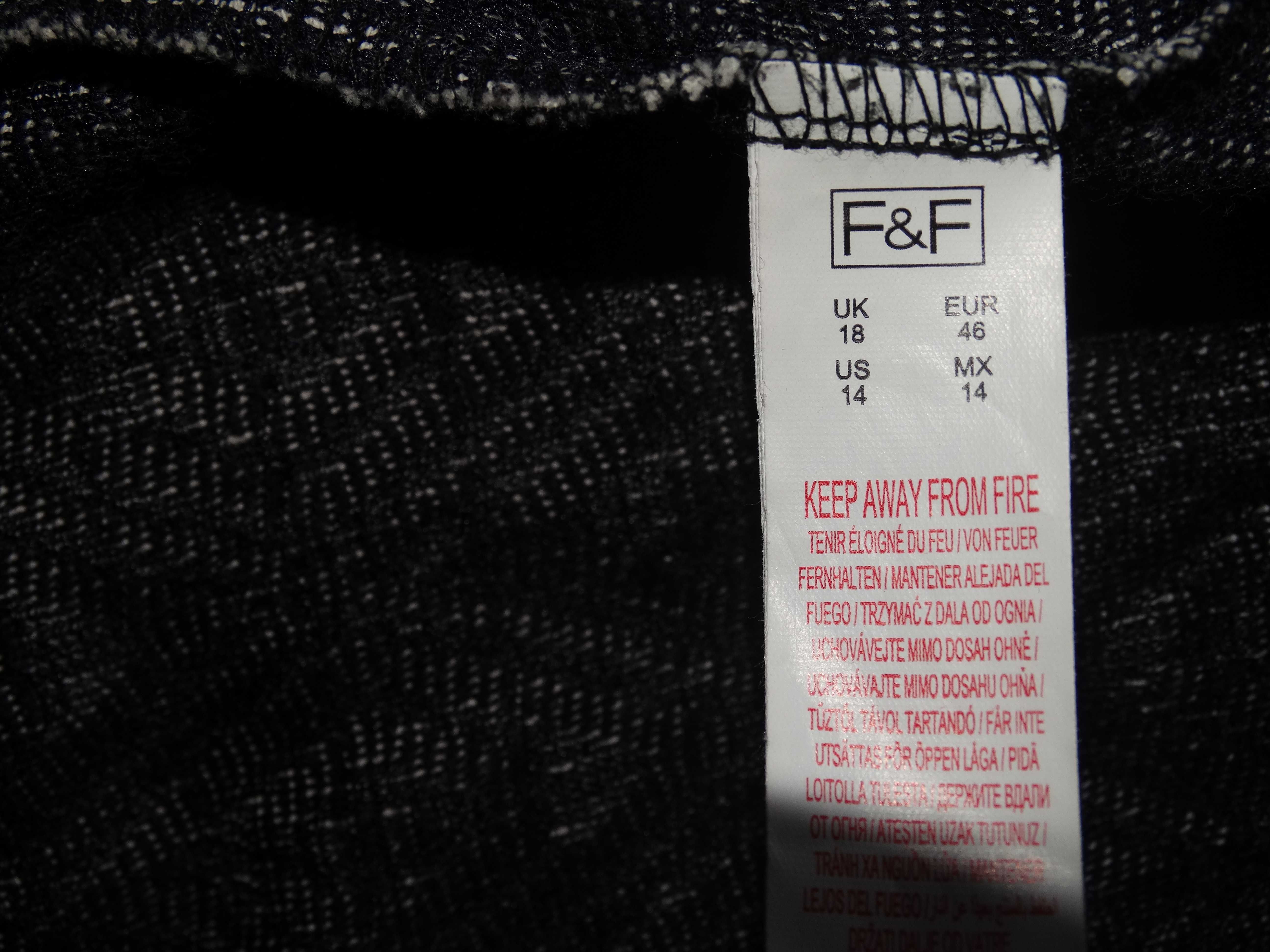 _F&F_Fajny nowy sweter-narzutka do pracy_R.46/48_
