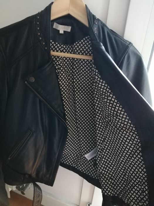 Casaco pele estilo Biker