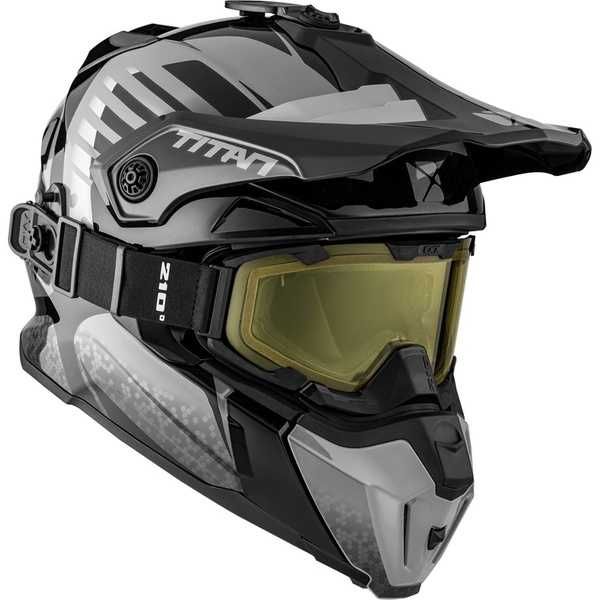 Kask atv skuter śnieżny CKX TITAN Black/Gray połysk