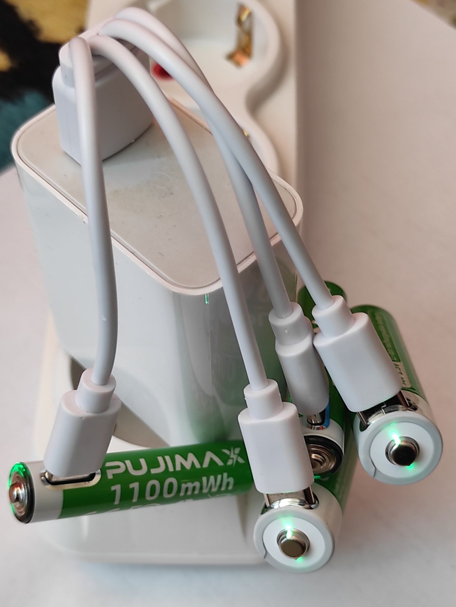 Батарейки акумуляторні AA AAA 1.5V, usb type-c, Pujimax