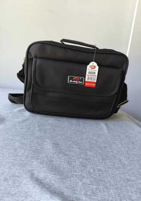 Wyprzedaż nowa torba męska czarna do pracy śniadaniówka 6608