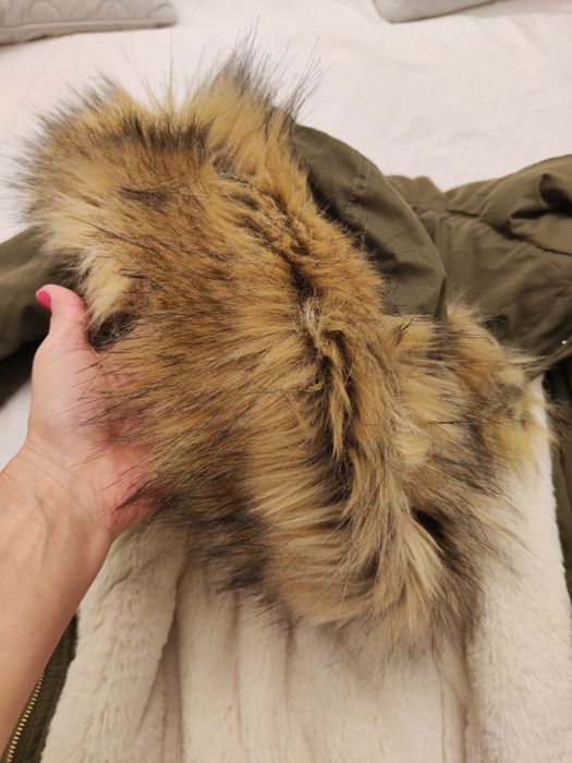 Parka verde extremamente quente