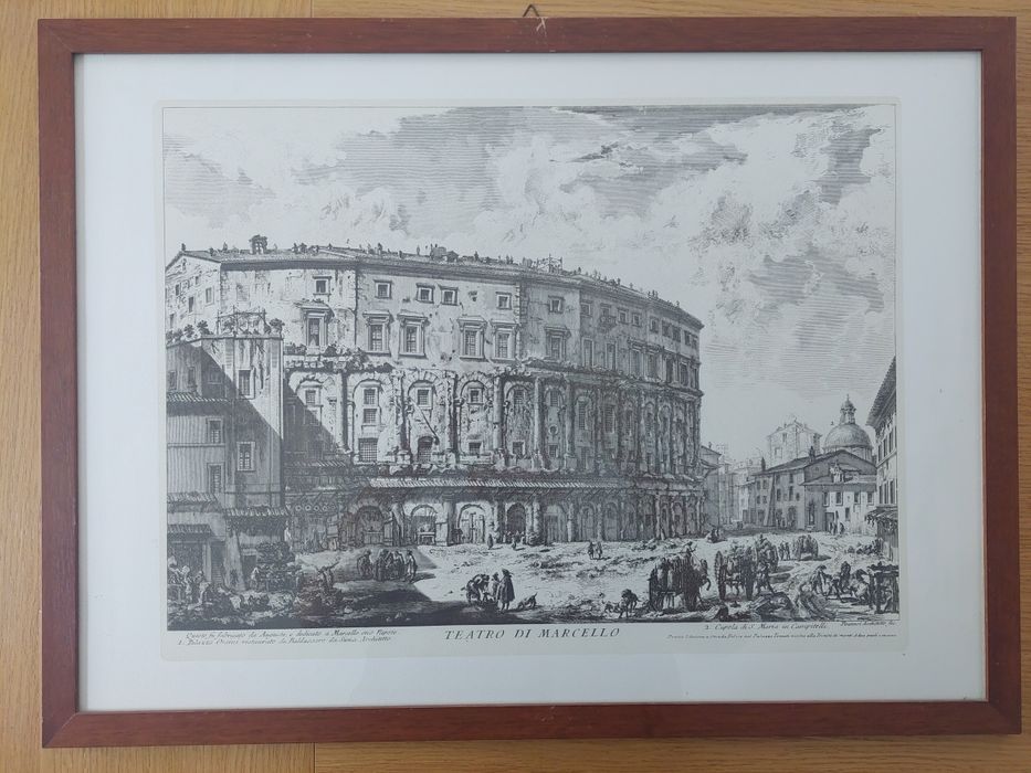 Rzym grafika "Teatro di Marcello" oprawiona