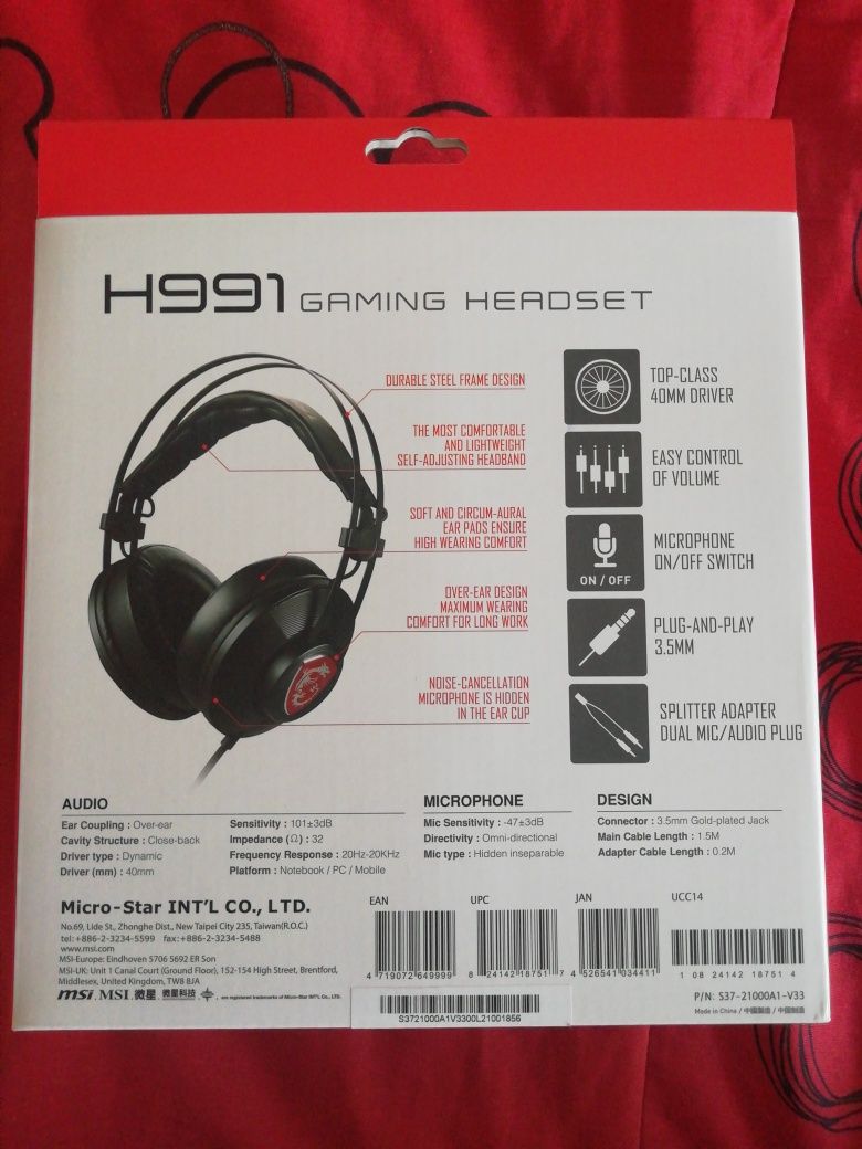 MSI H991 Gaming Headset