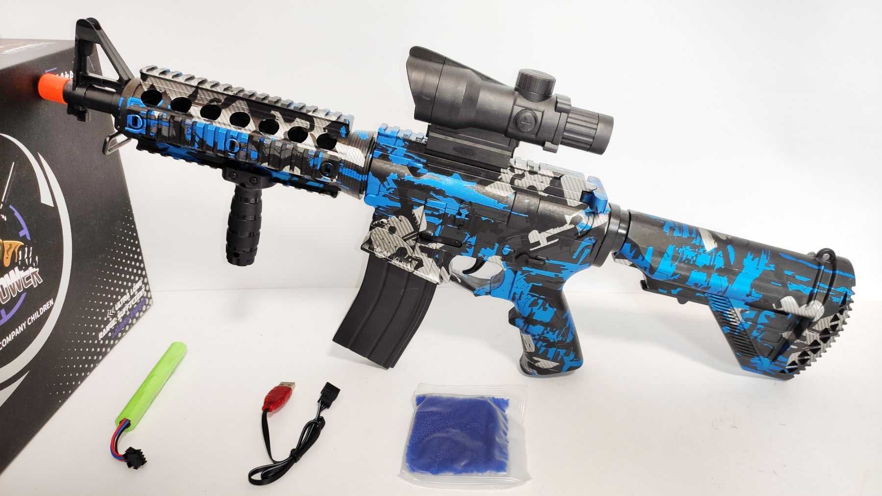 Дитячий автомат на орбізах M416, АКБ 7.4 V, 71 см, 8000 шт. орбізів