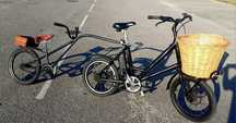 Bicicleta elétrica roda 20"com atrelado de criança