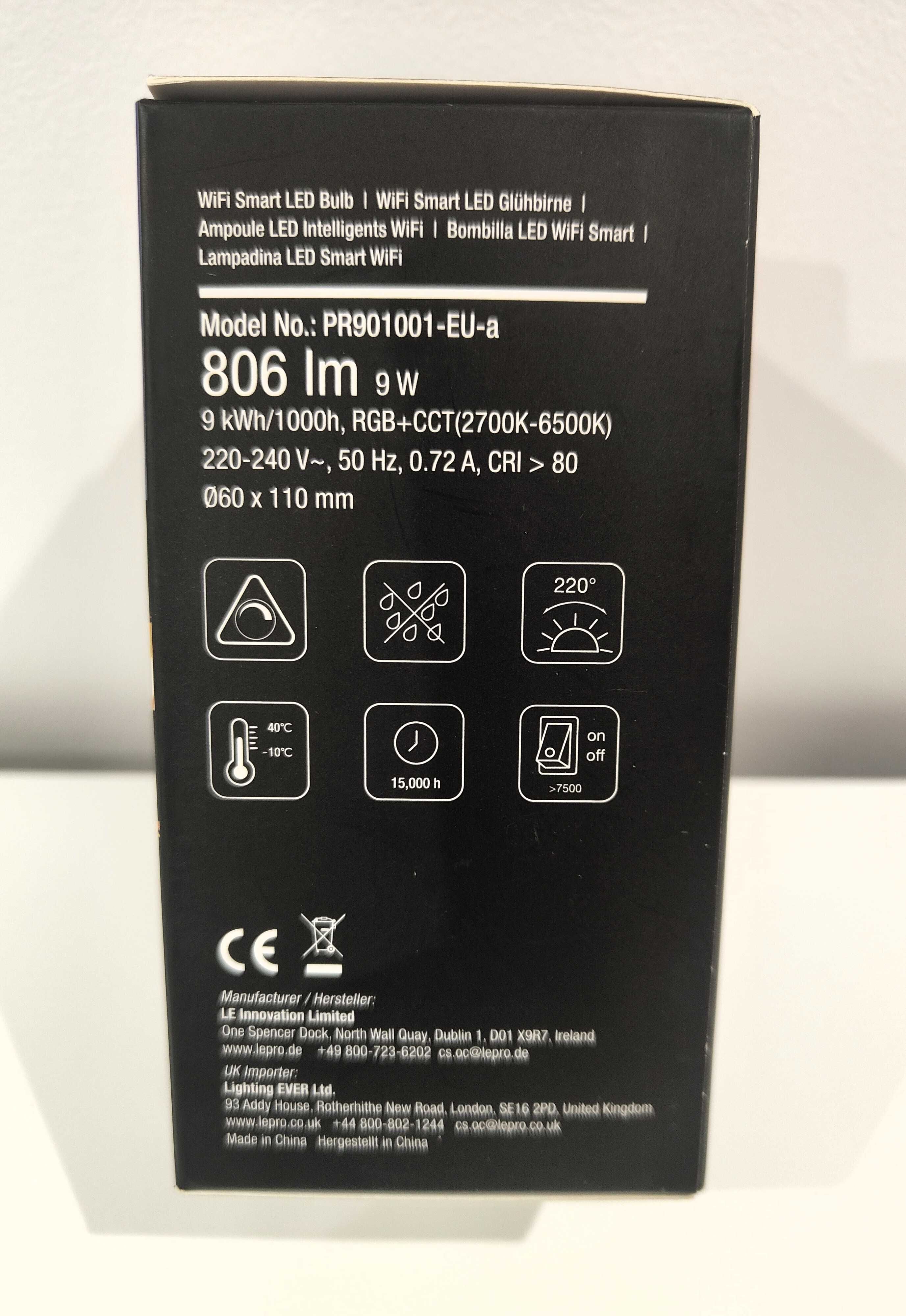 Lâmpada LED inteligente E27 LEPRO