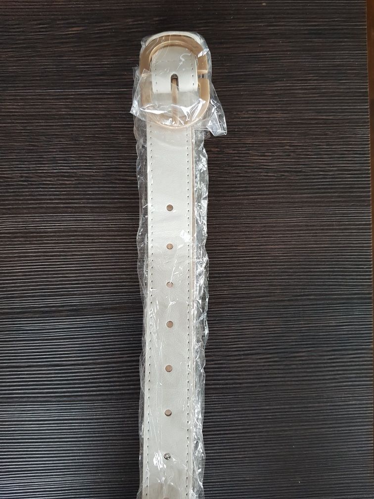Pasek biały damski 100 cm