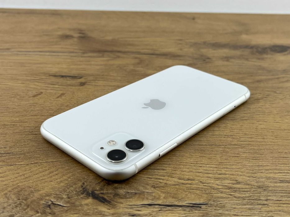 1367. Telefon Apple Iphone 11 64GB Biały. 100% sprawny,  100% Baterii