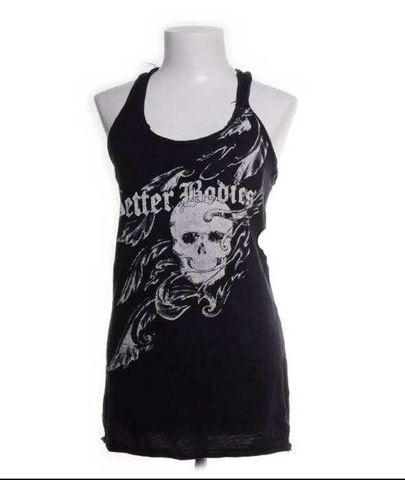 Skull Top affliction type y2k fashion