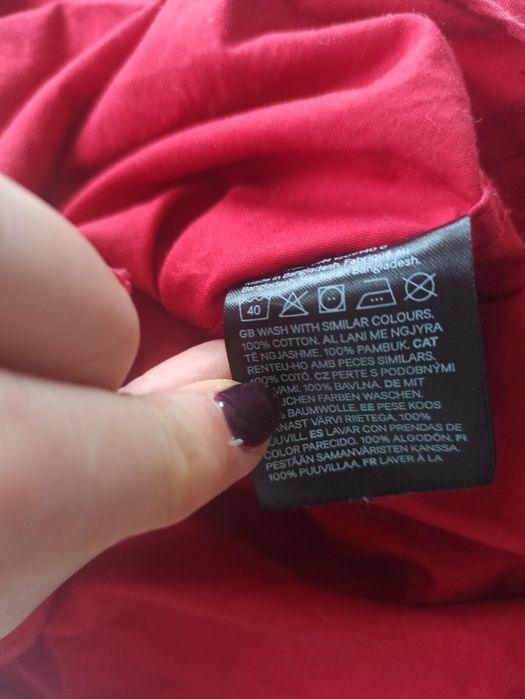 Koszula czerwona 122 h&m esja zdjęciowa mikolaj