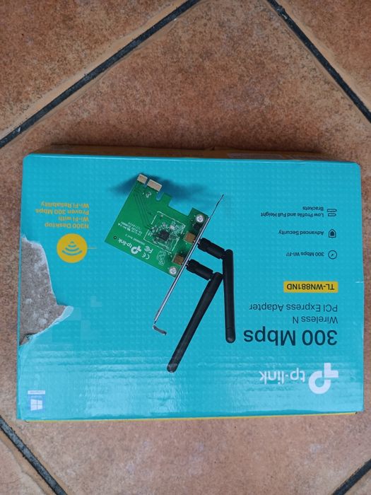 TP-Link 300Mbps Wireless Adapter PCI Express - Como Novo!