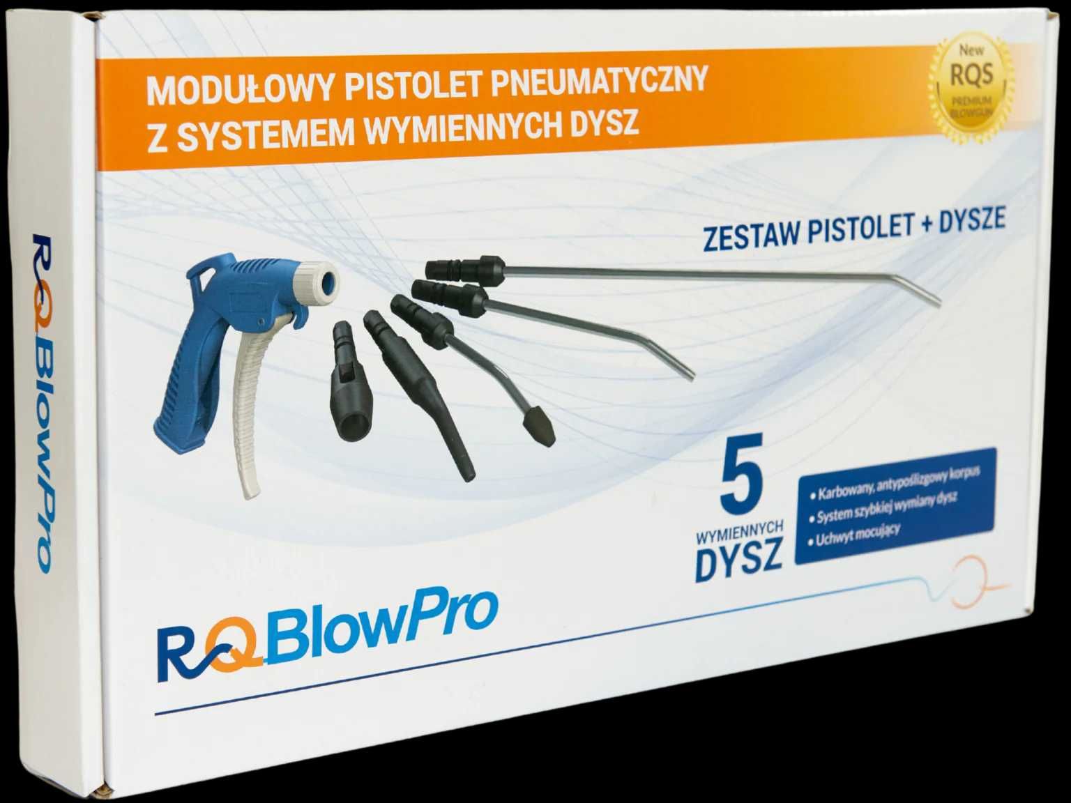 Pistolet do powietrza z wymiennymi dyszami RQBlowPro B1-GXB
