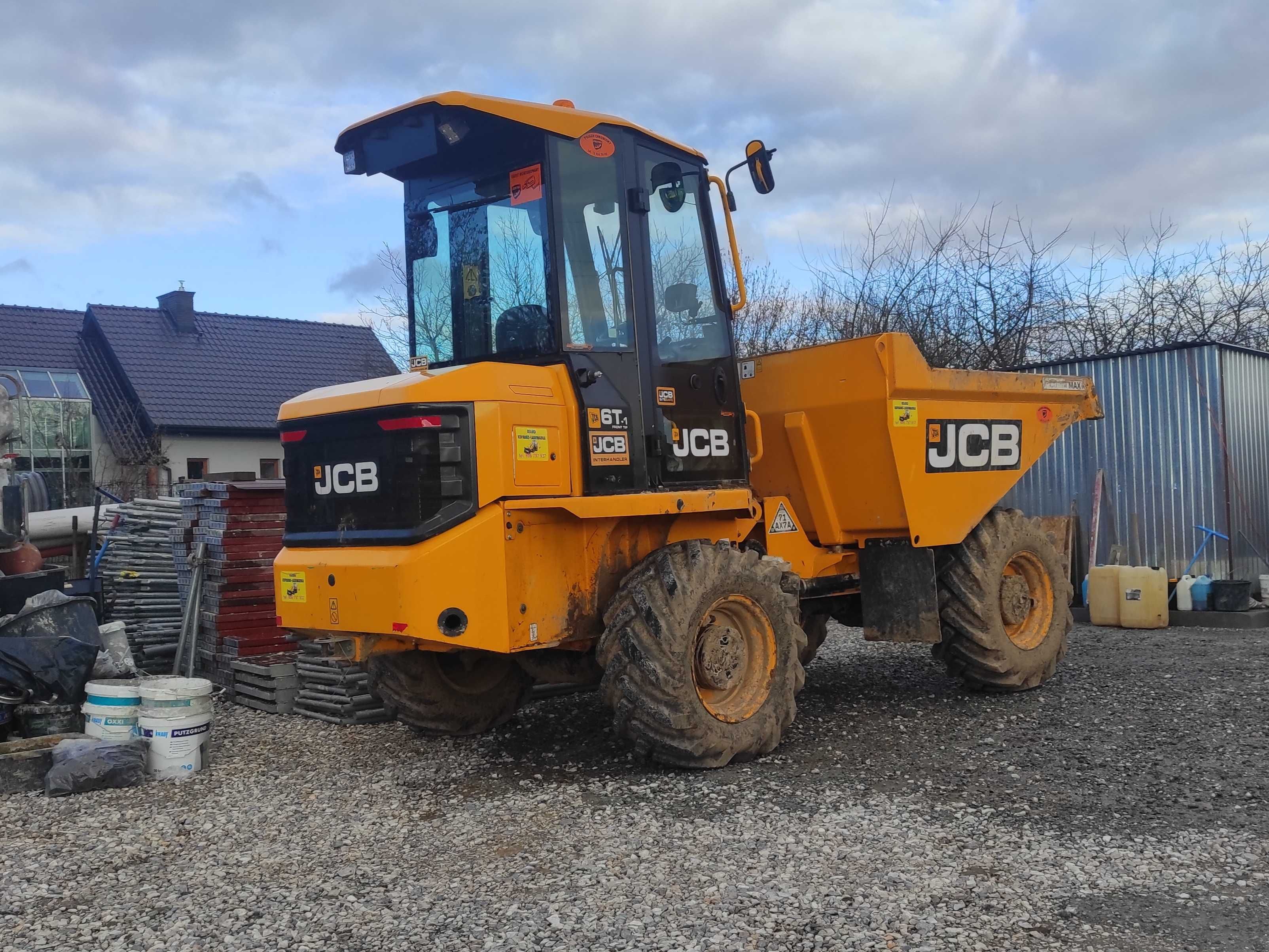 Wynajem wozidła roboty ziemne transport usługi wozidło JCB 6T Kraków