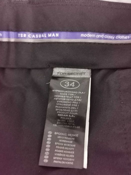Garnitur męski Top Secret rozmiar 54 spodnie 34