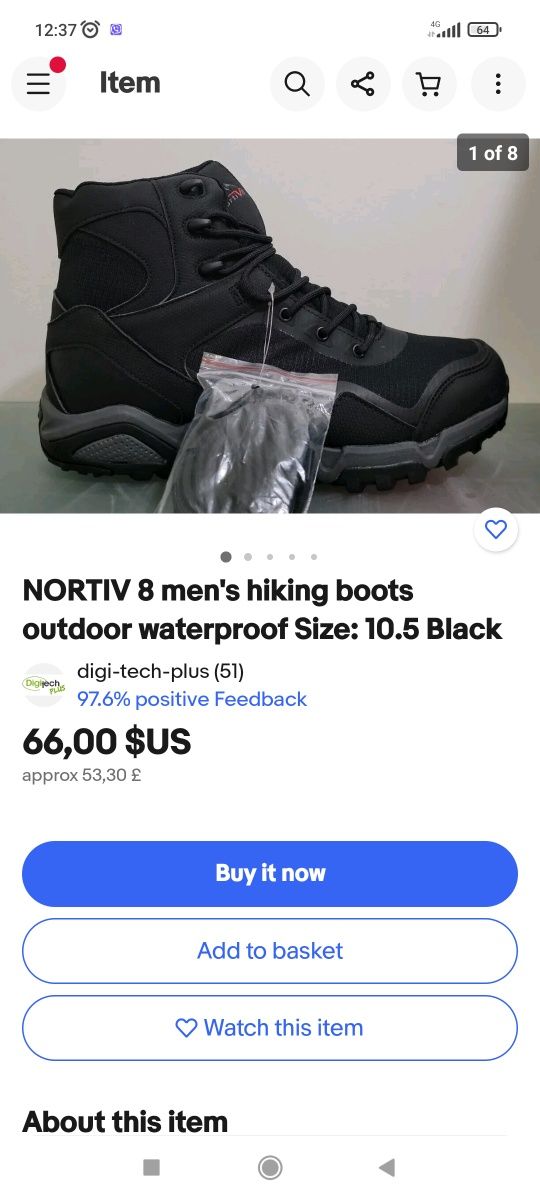 Чоловічі непромокаеміі трекінгові черевики NortiV 8