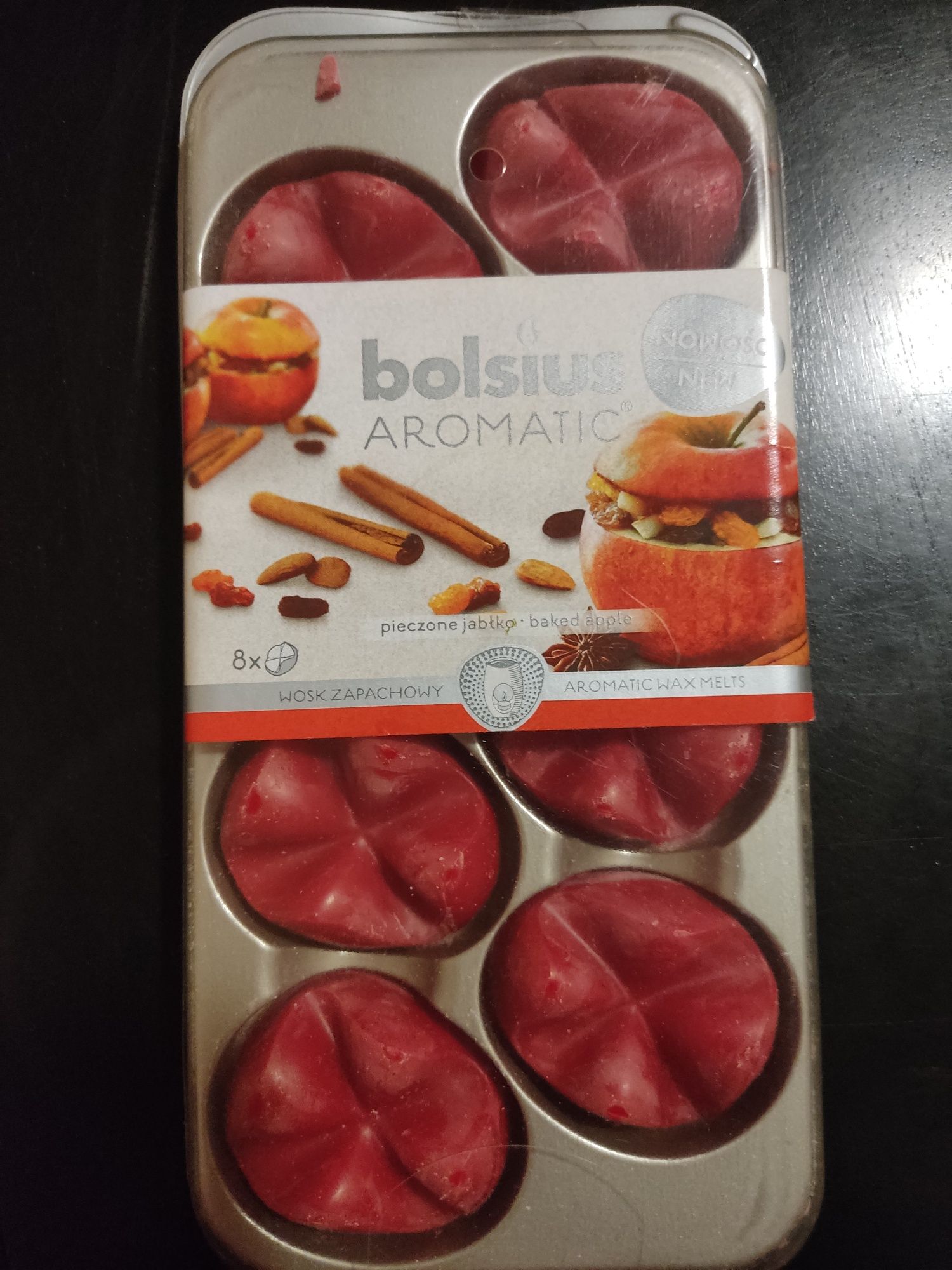 Wosk zapachowy do kominka Bolsius - pieczone jabłko/ jabłko, cynamon