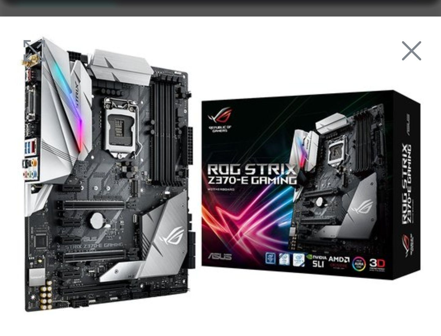 Комплект Asus Z370-E Gaming ROG Strix i7 8700k