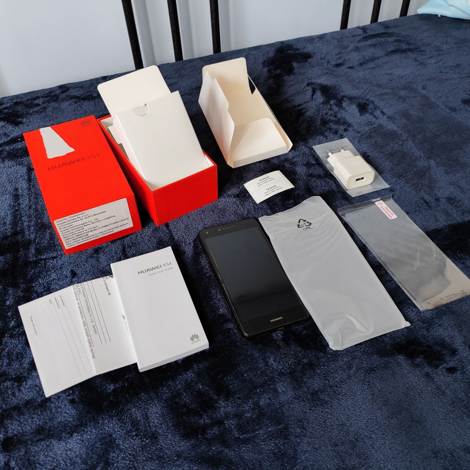 Smartfon Huawei Y5II + pudełko instrukcja