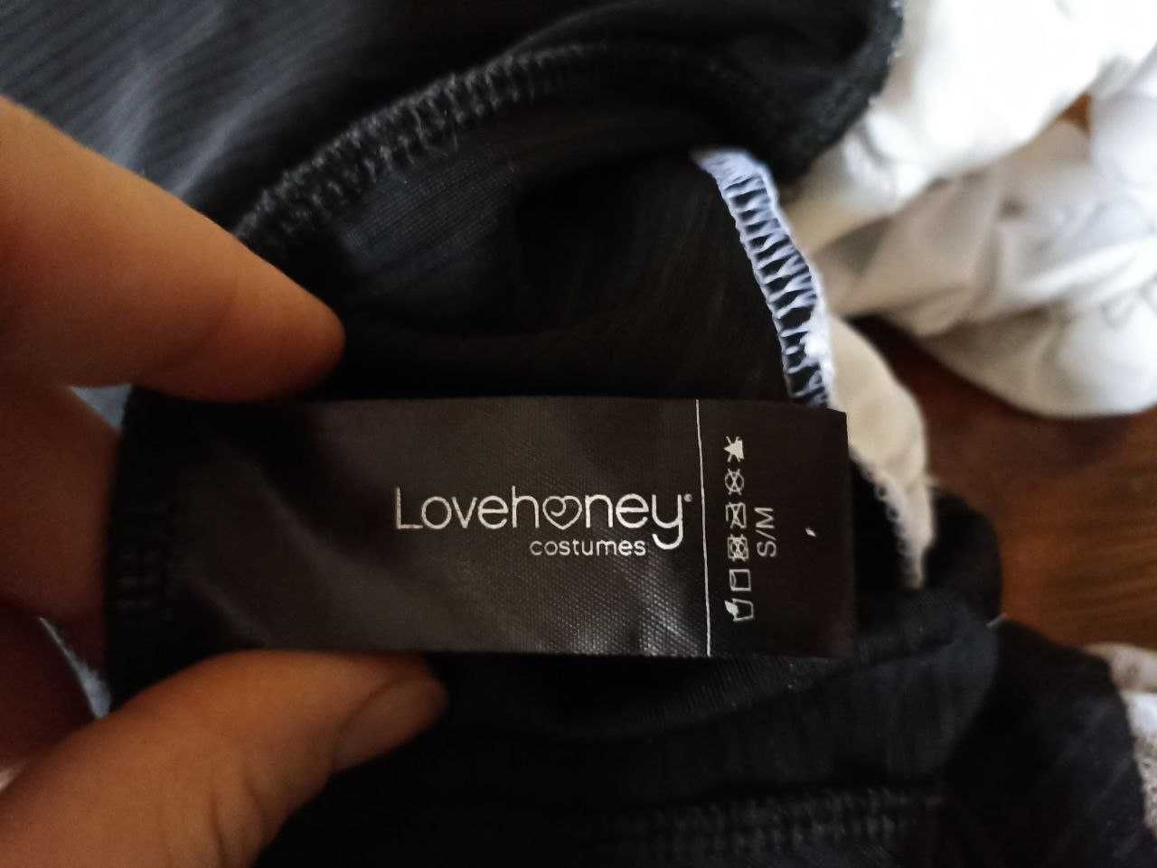 Еротична спокуслива чорно-біла сукня французької покоївки Lovehoney S