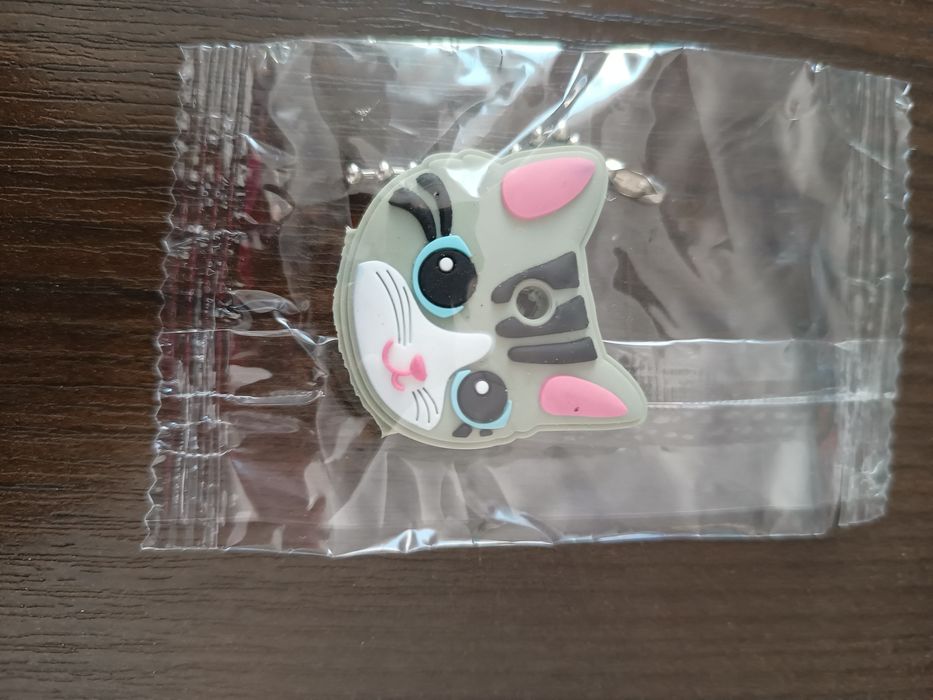 Silikonowa nakładka ozdoba na klucz kot nowa