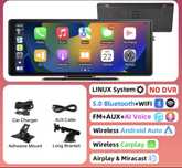 Wideorejestrator 11,26” 4K z CarPlay, Android Auto, Gps