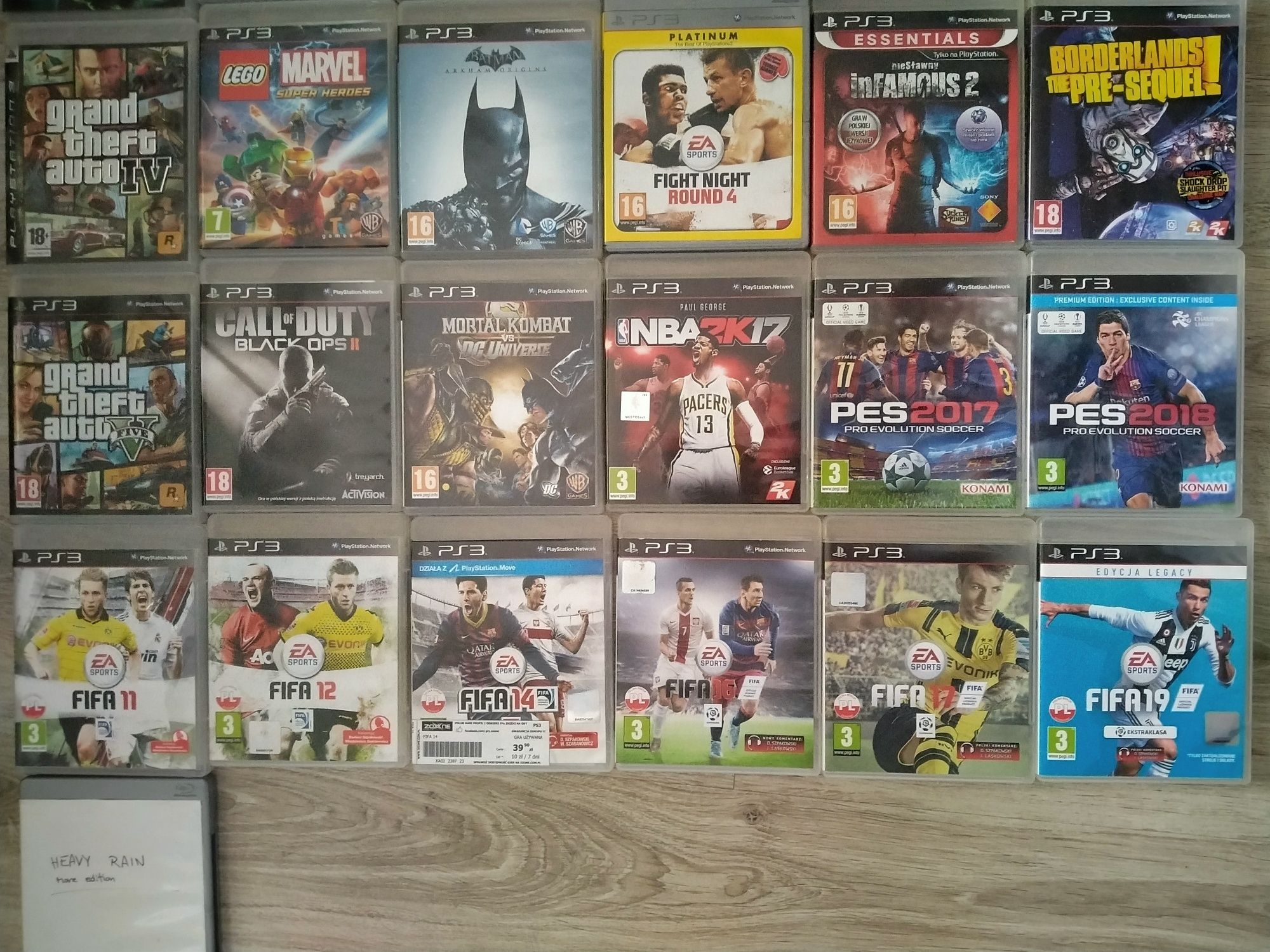 Gry na PlayStation 3, FIFA 19, PES 18, Tekken, Minecraft i inne
