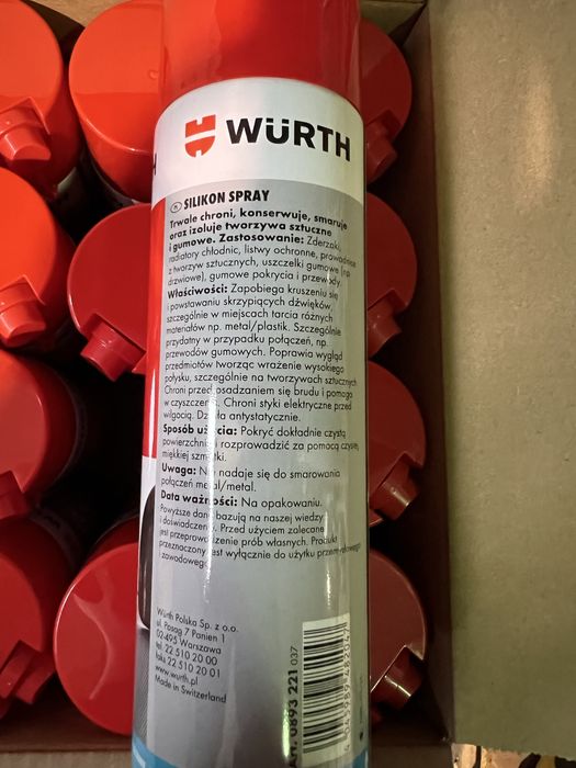 12szt Silikon Spray Wurth