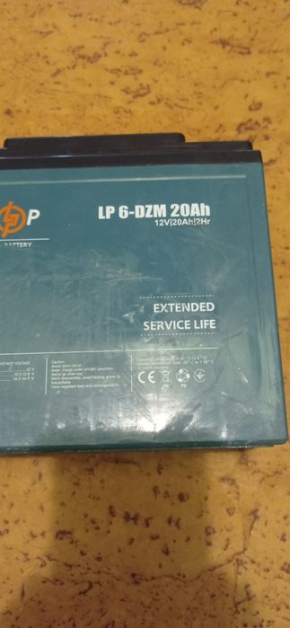 Тягова акумуляторна батарея AGM LogicPower LP 6-DZM-20 12V 20Ah