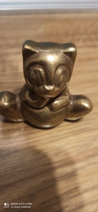Mosiężna figurka panda