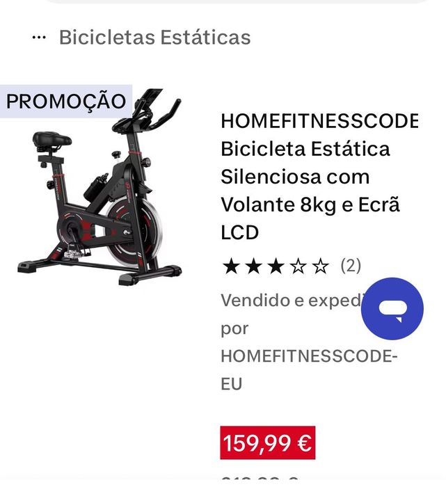 Bicicleta estática nova