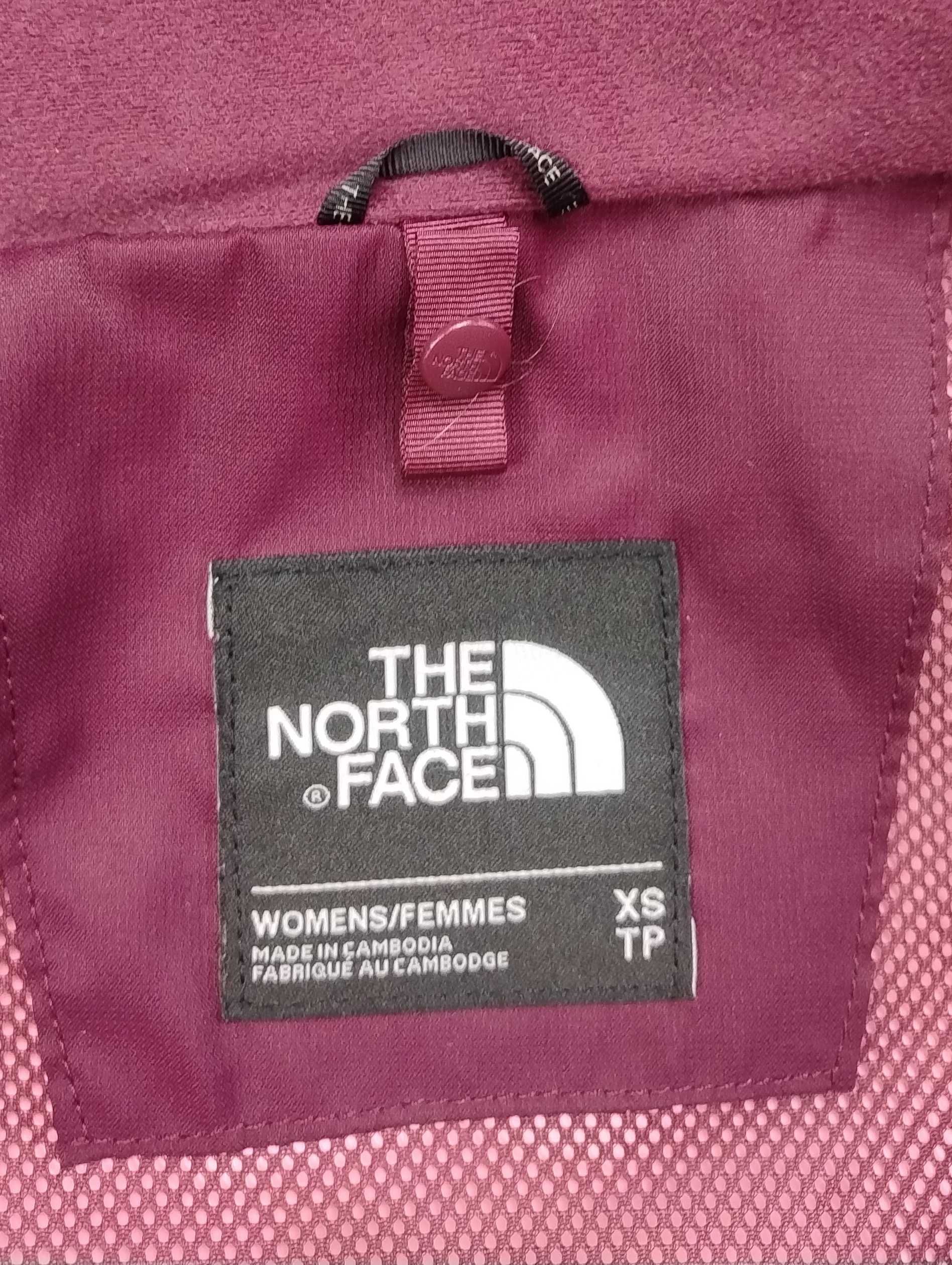 The North Face bordowa kurtka DryVent XS damska przeciwdeszczowa