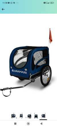 Przyczepka rowerowa Duramaxxx dla psa nowy