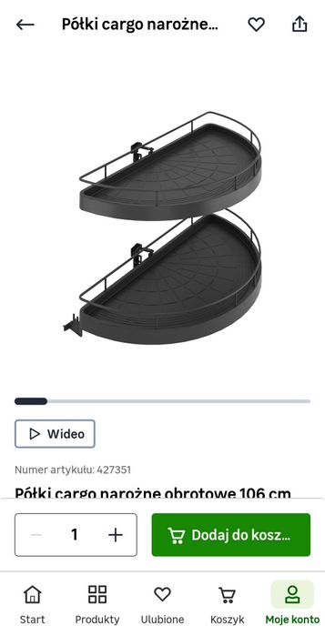 Półka narożna kuchenna