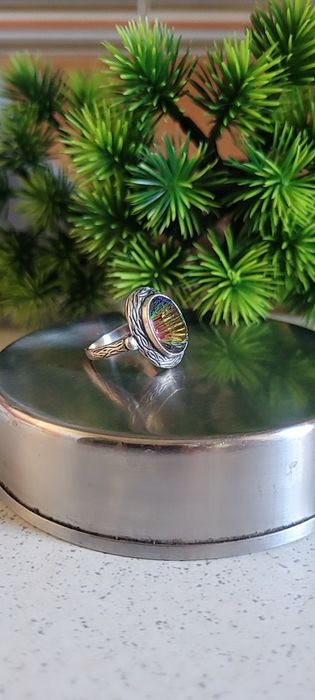 Srebrny pierścionek 925 z topazem