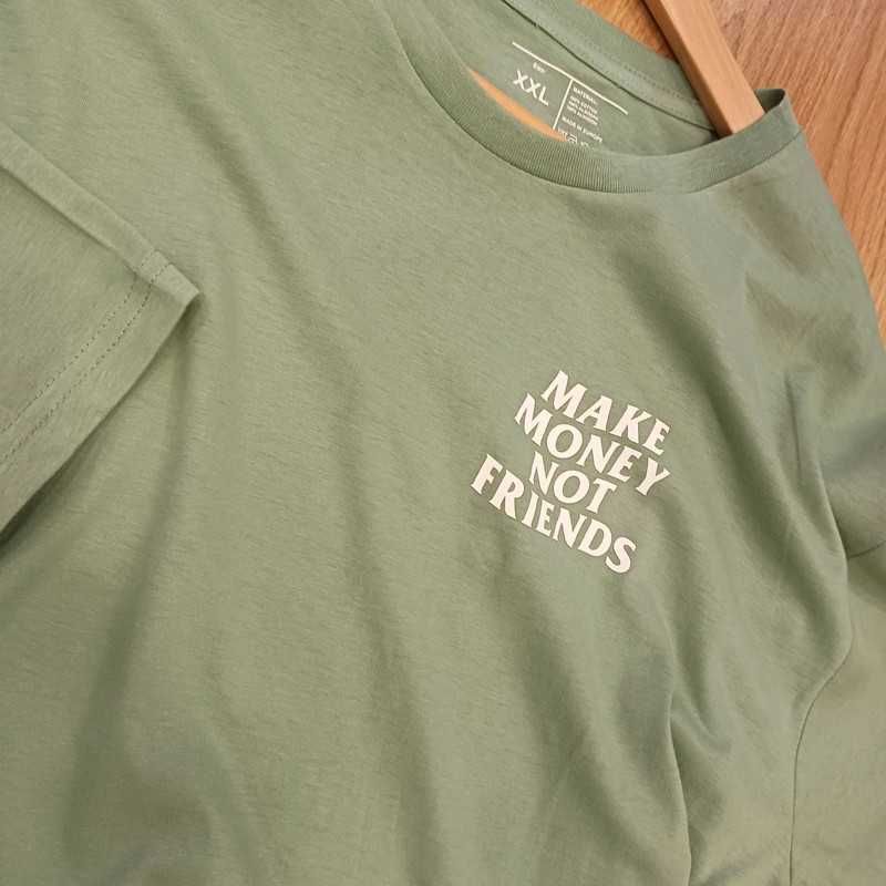 T-Shirt Make Money Not Friends Mold Green