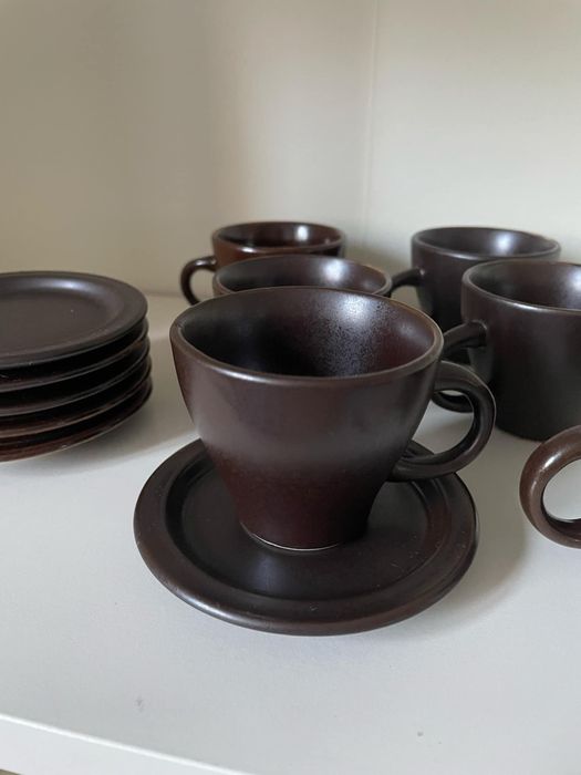 Komplet 6 filiżanek do espresso vintage - stan dobry