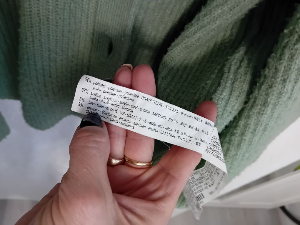 #Zara sweter zielony 164 oversize