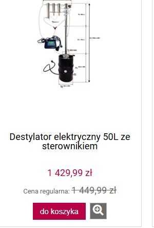 Destylator do soków, wody, wina