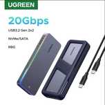Ugreen CM777 SSD карман M2 NVME/SATA в комплекте USB и чехол