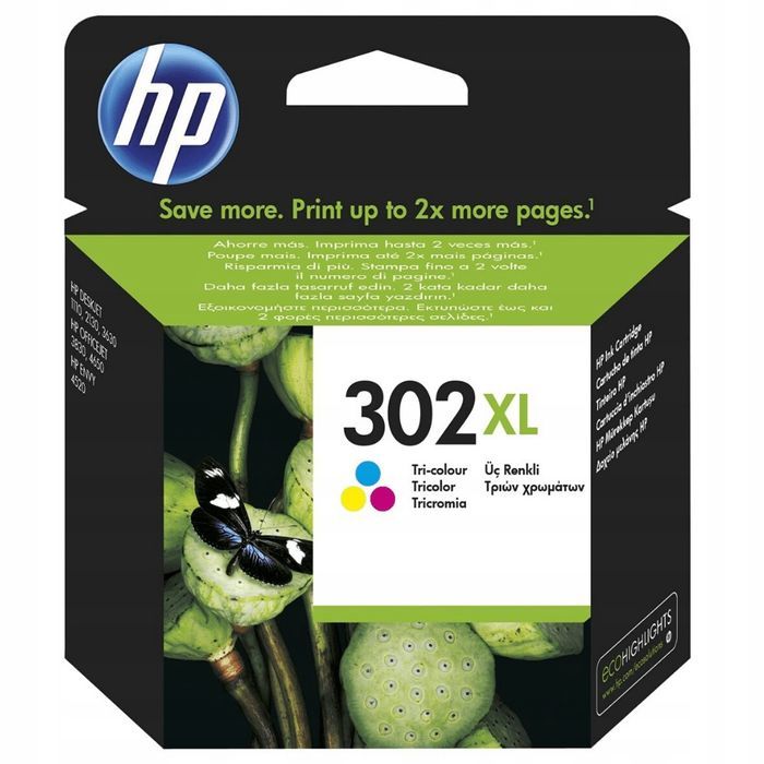 tusz hp f6u67ae trójkolorowy wydajność 330 stron pojemność 8 ml