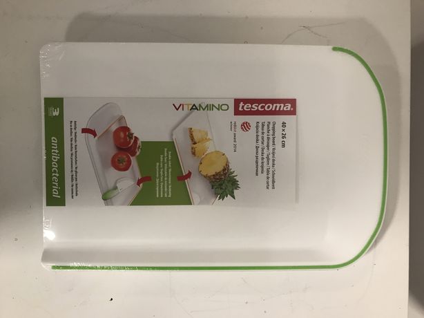 TESCOMA Vitamino 40 x 26 cm biała - deska do krojenia plastikowa