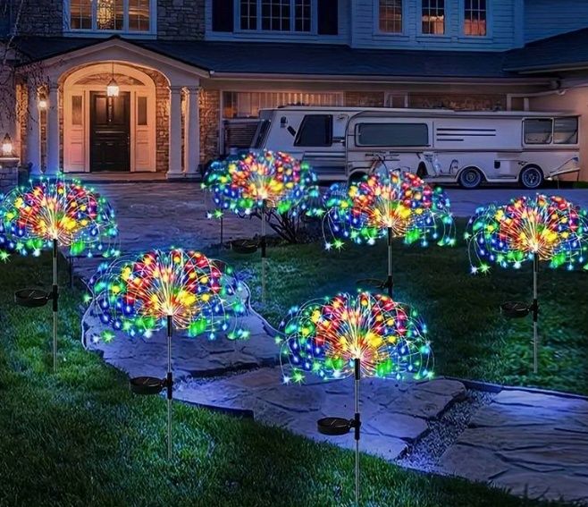 Nowe słoneczne lampy ogrodowe światła kolorowe wodoodporne dekoracyjne