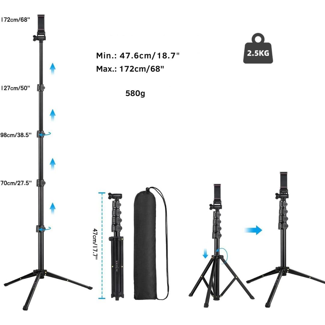 Statyw Victiv P10 Selfie Stick do telefonu, uchwyt z pilotem, do 172cm
