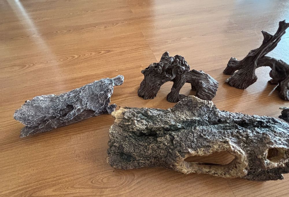 Decoração madeira resina aquário