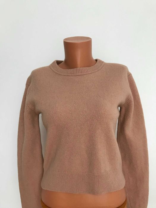 Sweter Beżowy Gruby Ciepły 100% Wełna