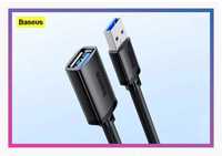 Кабель подовжувач USB 3.0 тато-мама 5Gbps удлинитель юсб Baseus 1/2/3м