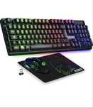 Empire Gaming , bezprzewodowa klawiatura, mysz podswietlane