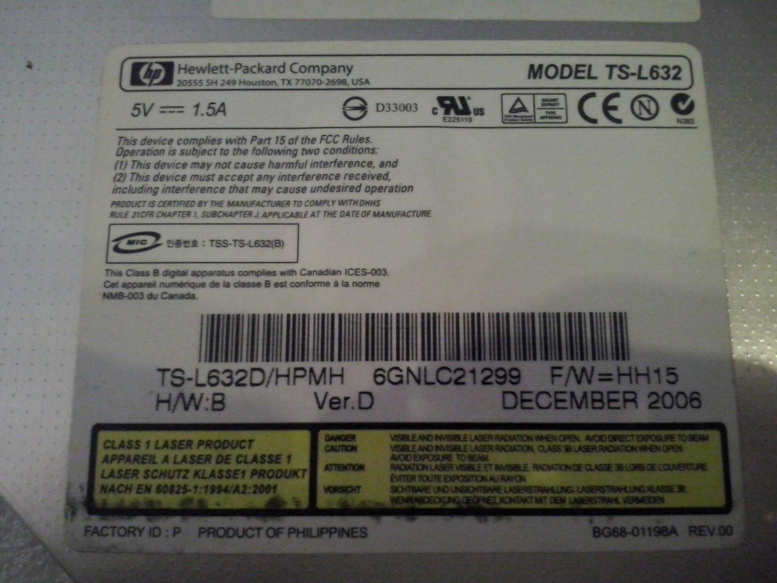 Nagrywarka DVD TSSTcorp CDDVDW TS-L632D ATA (2)