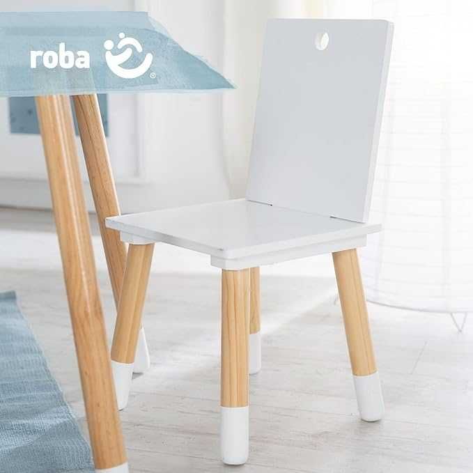 Roba zestaw stolik z krzesełkami dla dzieci białe NOWE